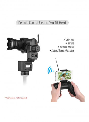 Pack Of 8 Remote Control Electric Pan Tilt Head Kit Black