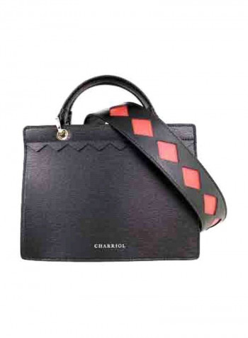 Havana Zipper Shoulder Bag Black/Orange