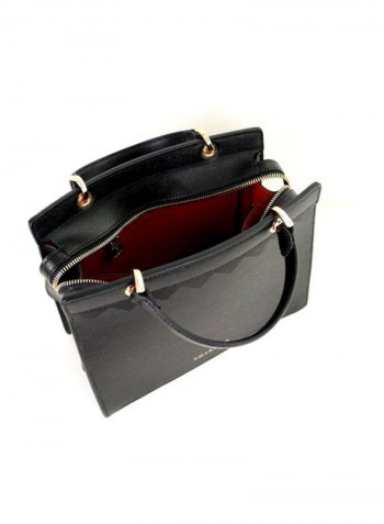 Havana Zipper Shoulder Bag Black/Orange