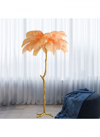 Resin Ostrich Feather Floor Lamp Pink 105x105x165cm