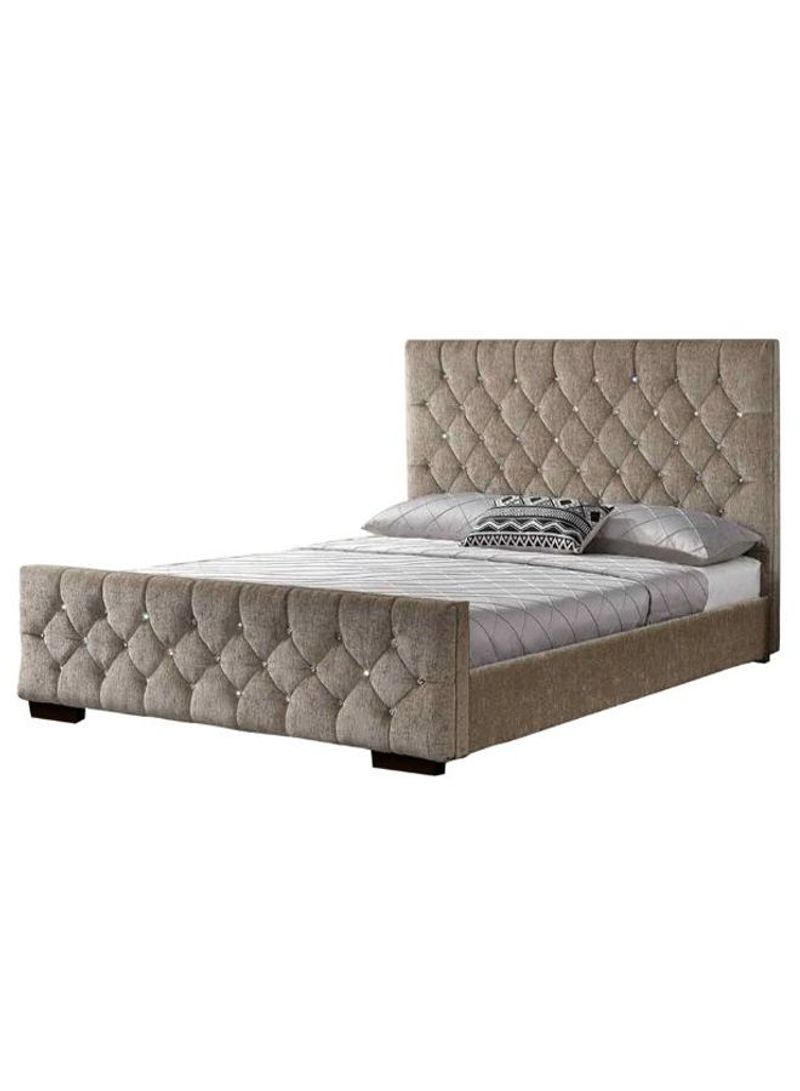Arya Bed Frame With Mattress Brown 200 x 200centimeter