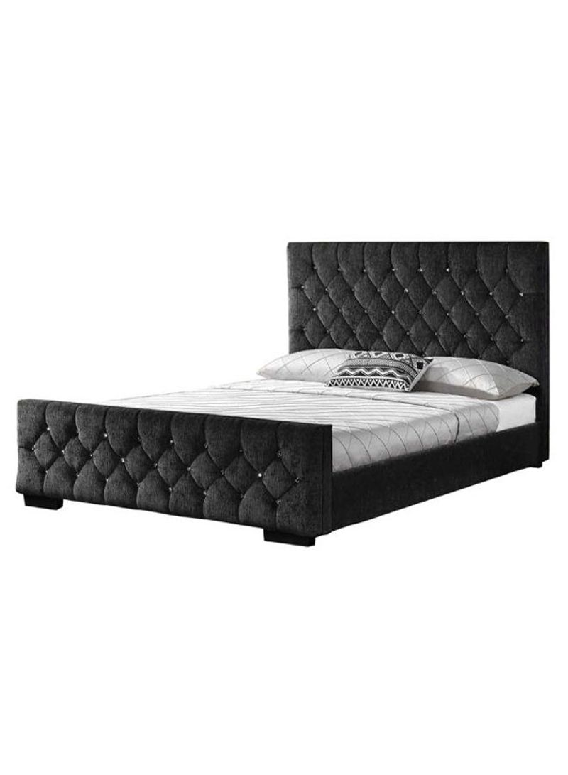 Arya Bed Frame With Mattress Charcoal Grey 200 x 200centimeter