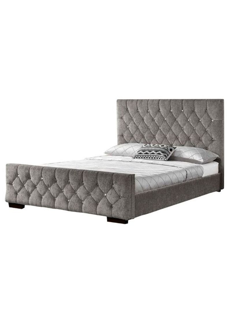 Arya Bed Frame With Mattress Grey 200 x 200centimeter