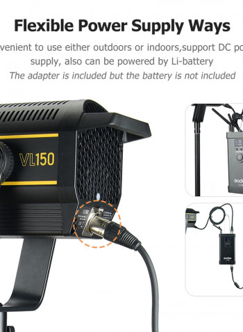 VL150 5600K LED Video Light Kit Black/White