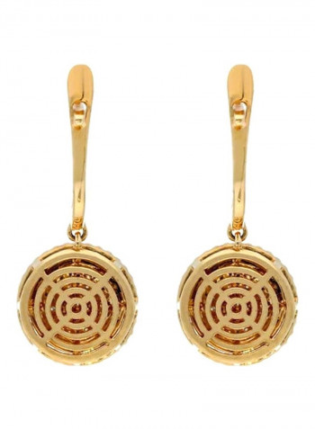 18 Karat Gold 0.49Ct Diamond Studded Dangle Earrings