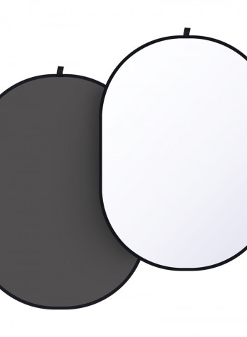 2-In-1 Studio Collapsible Background Panel Photography Backdrop 1.5 x 2meter White/Black