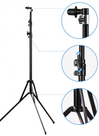 2-In-1 Studio Collapsible Background Panel Photography Backdrop 1.5 x 2meter White/Black