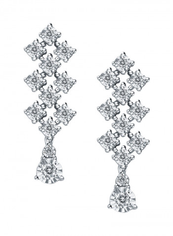 0.03 Ct Diamond Studded Joie De Vivre Earrings
