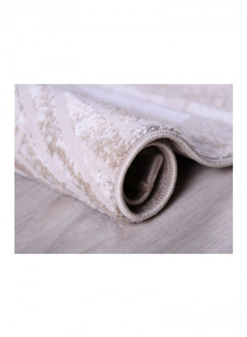 Adele Collection Carpet Modern Contemporary Area Rug Beige/Silver/Gold 300x400centimeter