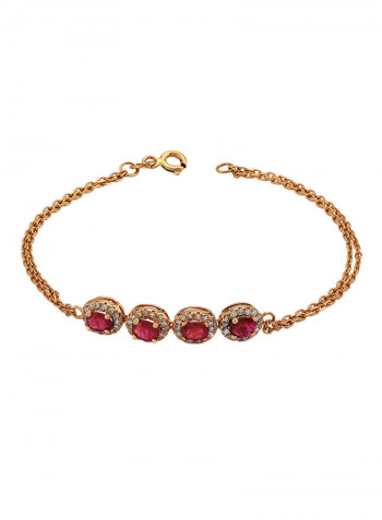 16 Karat Gold Chain Bracelet Rose Gold