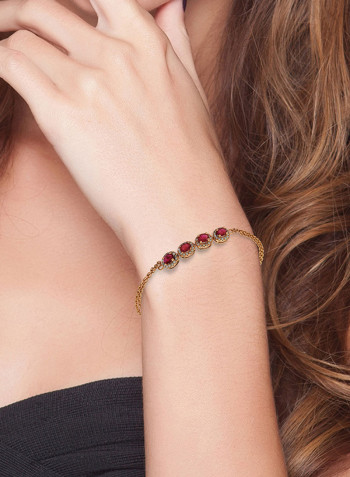 16 Karat Gold Chain Bracelet Rose Gold