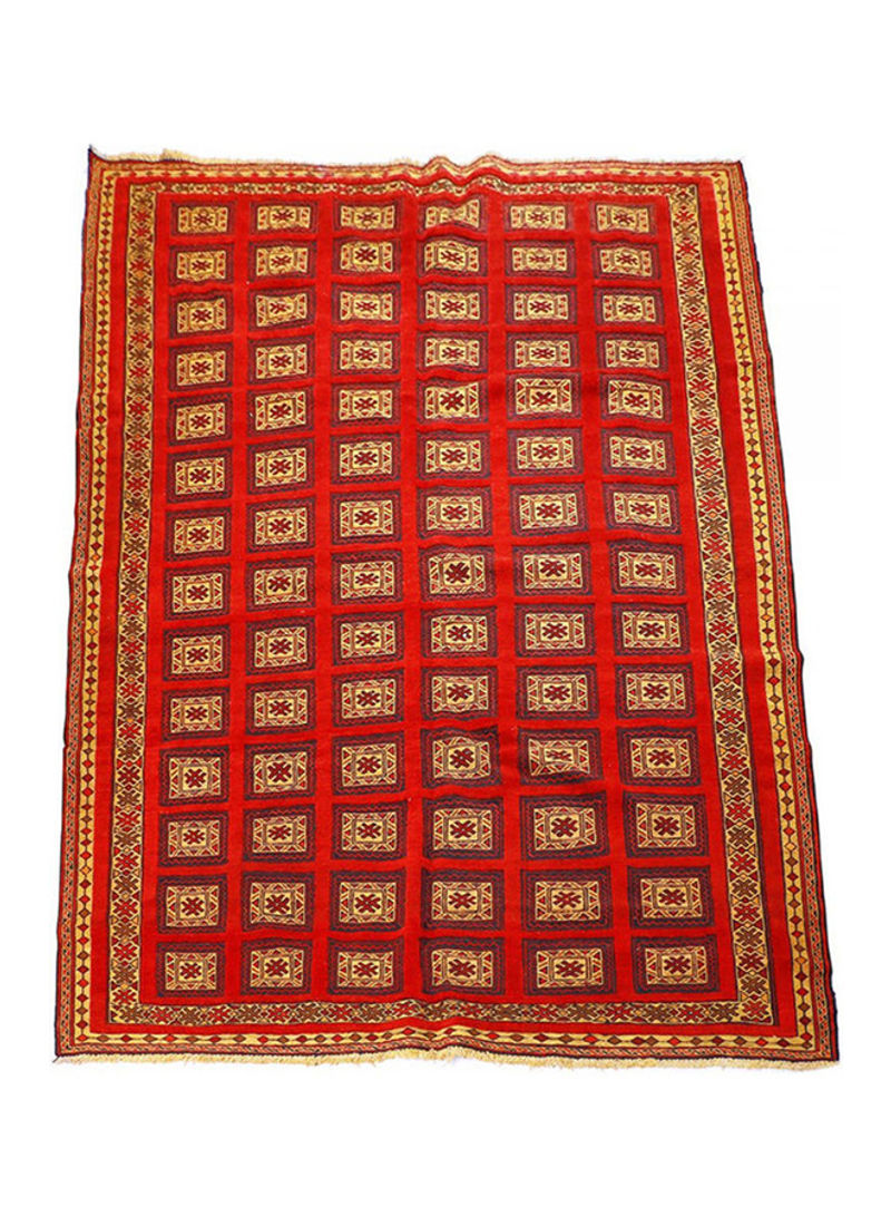 Al Fuad Beautiful Vegetable Dyed Caucasian Afghan Kilim Woollen Carpet Multicolour 200x267cm