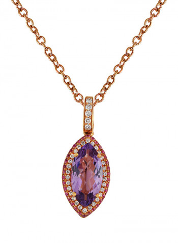 0.24 Ct Marquise Diamond Pendant