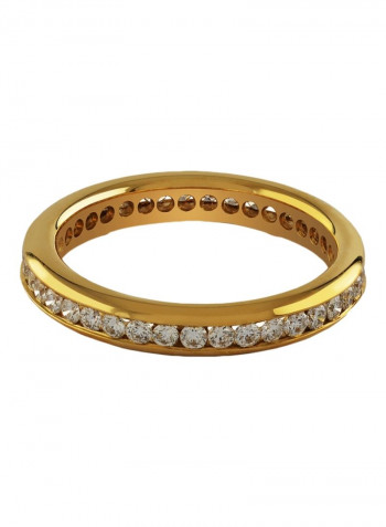 18K Yellow Gold Diamond Studded Ring