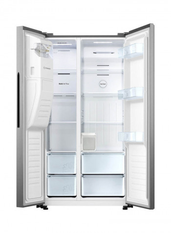 Side By Side Refrigerator With Water Dispenser 508 l HSB-H508-WS silver