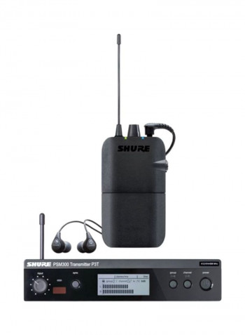 3-Piece Wireless Transmitter Monitor System Set P3TUKR112GR-K3E Black