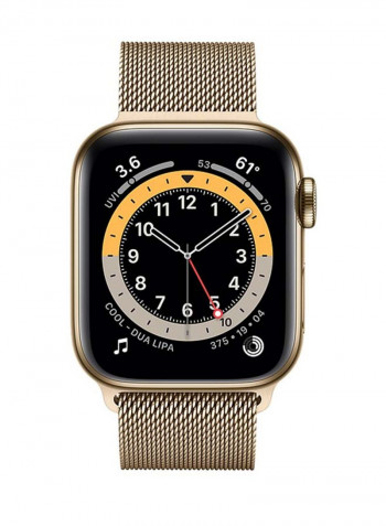 Watch Series 6-40 mm (GPS + Cellular) Gold Stainless Steel Case with Milanese Loop Gold
