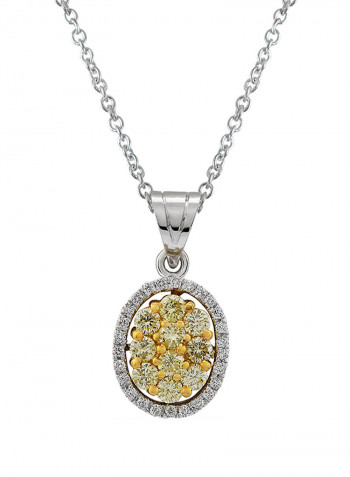 0.84 Ct Diamond Illusion Pendant White Gold