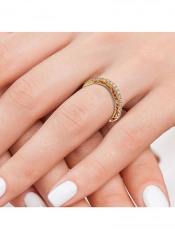 18 Karat Rose Gold 0.47Ct Diamond Studded Ring