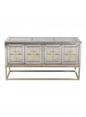 Bessie Buffet With 4 Doors Grey/Beige 150x80x44.5centimeter