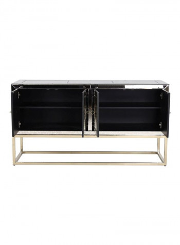 Bessie Buffet With 4 Doors Grey/Beige 150x80x44.5centimeter