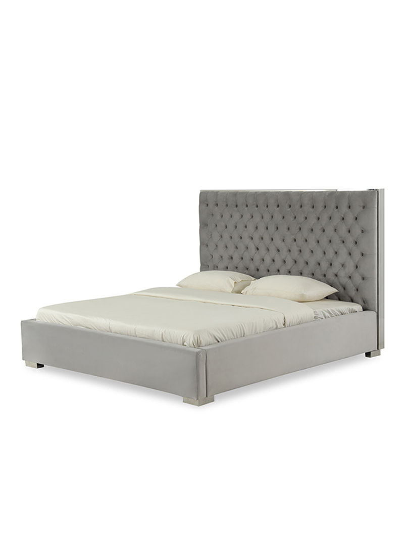 Dazzling King Bed Grey 180x200cm