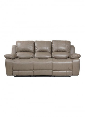 Great 3-Seater Recliner Sofa Brown 222x101x102cm