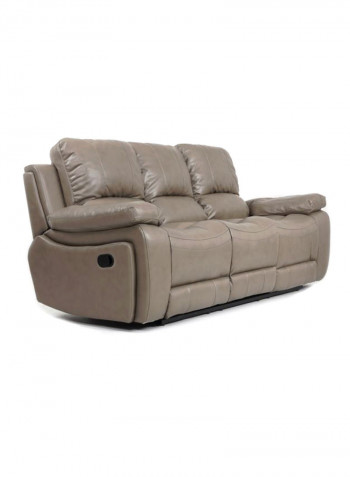 Great 3-Seater Recliner Sofa Brown 222x101x102cm