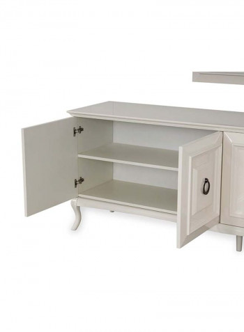 Melis Sideboard With Mirror White 220 x 54 x 80cm