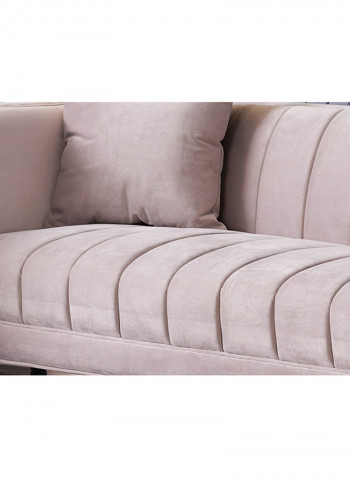 Dazzling 3-Seater Sofa Beige 227x72x86centimeter