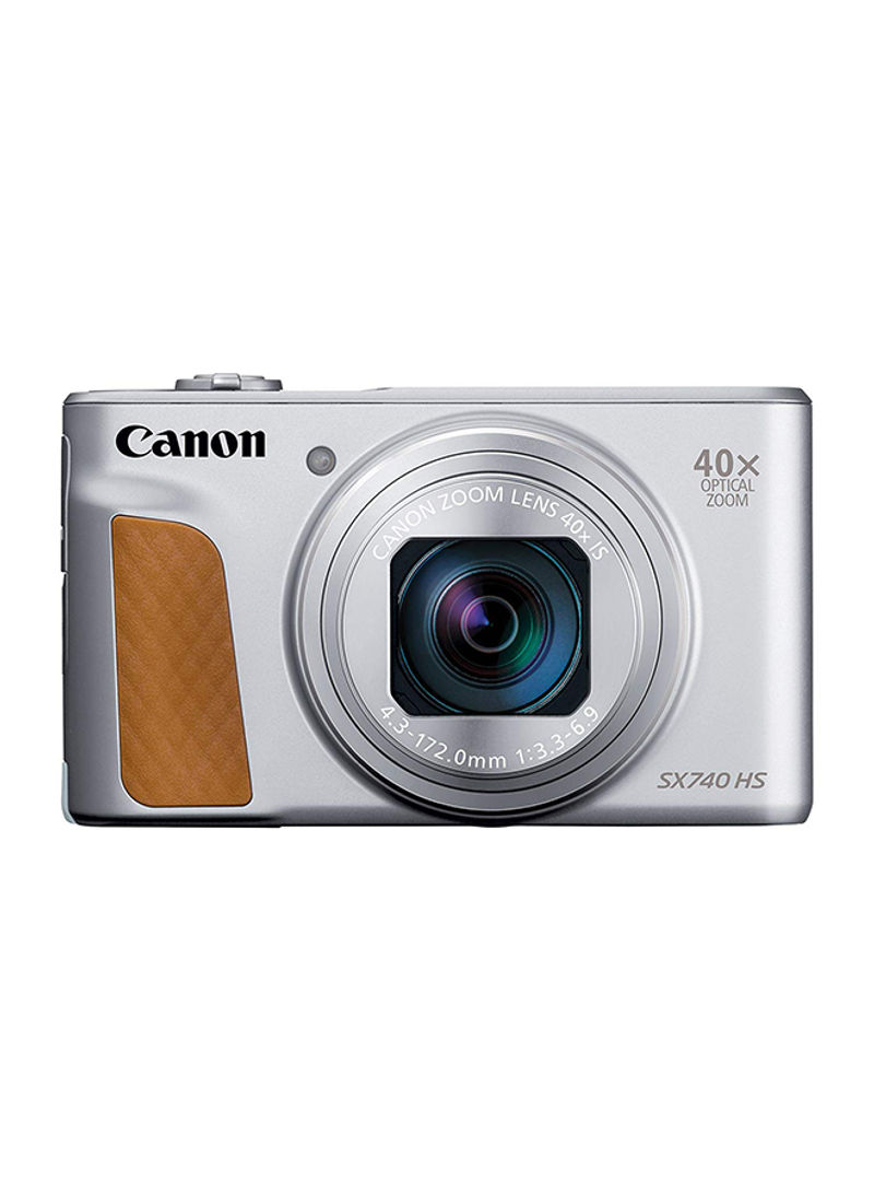PowerShot SX740 HS Point And Shoot Camera 20.3MP 40x Zoom With Tilt LCD Screen, Built-In Wi-Fi And Bluetooth Silver