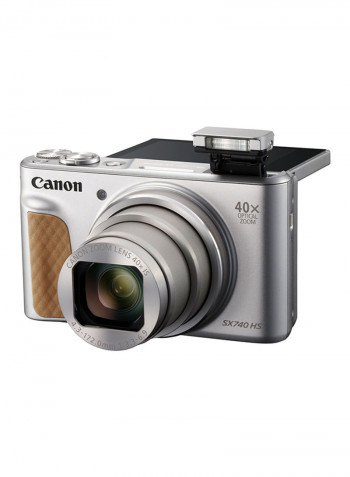 PowerShot SX740 HS Point And Shoot Camera 20.3MP 40x Zoom With Tilt LCD Screen, Built-In Wi-Fi And Bluetooth Silver
