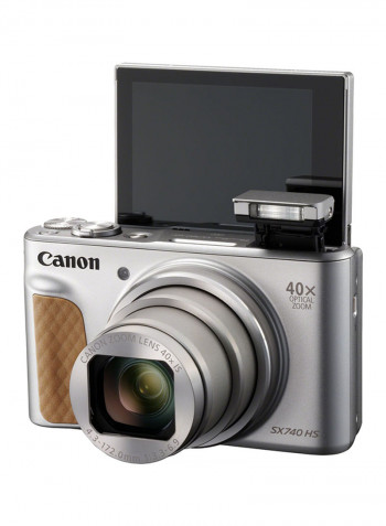PowerShot SX740 HS Point And Shoot Camera 20.3MP 40x Zoom With Tilt LCD Screen, Built-In Wi-Fi And Bluetooth Silver