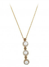 18 Karat Gold Sapphire And Quartz Necklace
