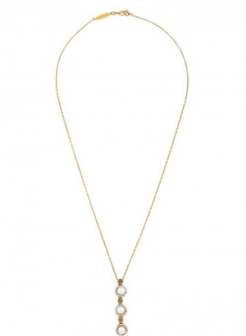 18 Karat Gold Sapphire And Quartz Necklace