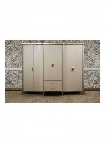 6-Door Wardrobe Beige