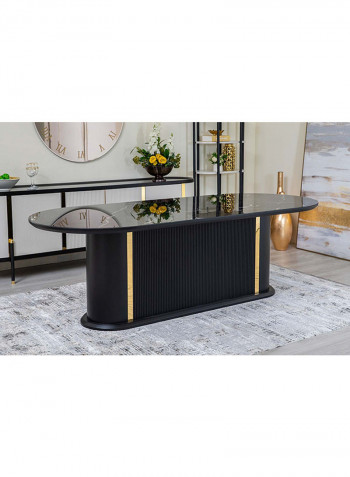 Branford Dining Table Black/Gold 100x77x240cm