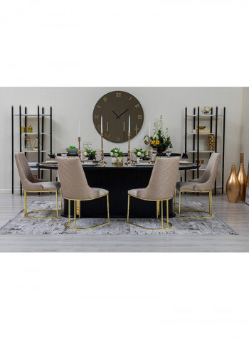Branford Dining Table Black/Gold 100x77x240cm