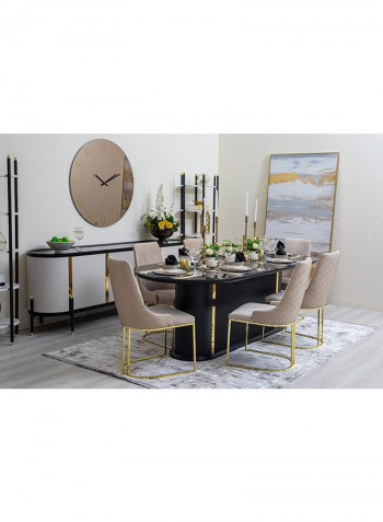 Branford Dining Table Black/Gold 100x77x240cm