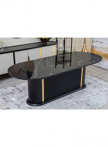 Branford Dining Table Black/Gold 100x77x240cm