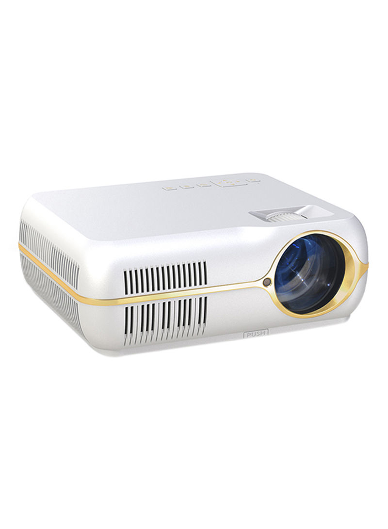 Portable Wi-Fi Home Theater LED Projector Compatible for Android 6.0 White