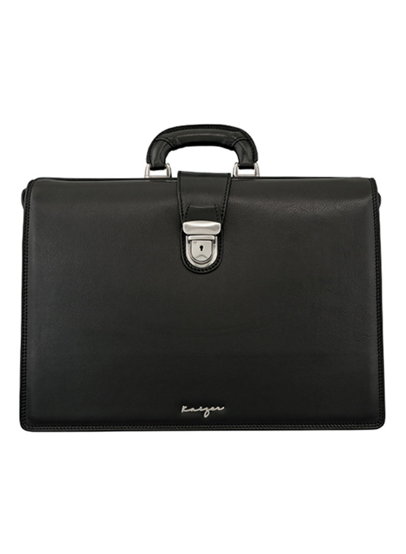 Statesman Leather Business Diplomant Bag Black