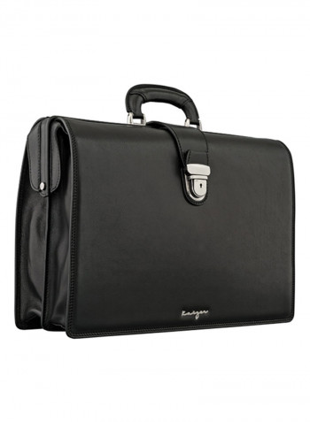 Statesman Leather Business Diplomant Bag Black