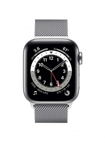 Watch Series 6-40 mm (GPS + Cellular) Silver Stainless Steel Case with Milanese Loop Silver
