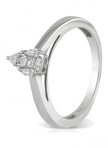 0.27 Ct Diamond Studded 18 Karat Ring White Gold