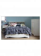 Reevo Full Mate Headboard Bed With Mattress White 200 x 200centimeter