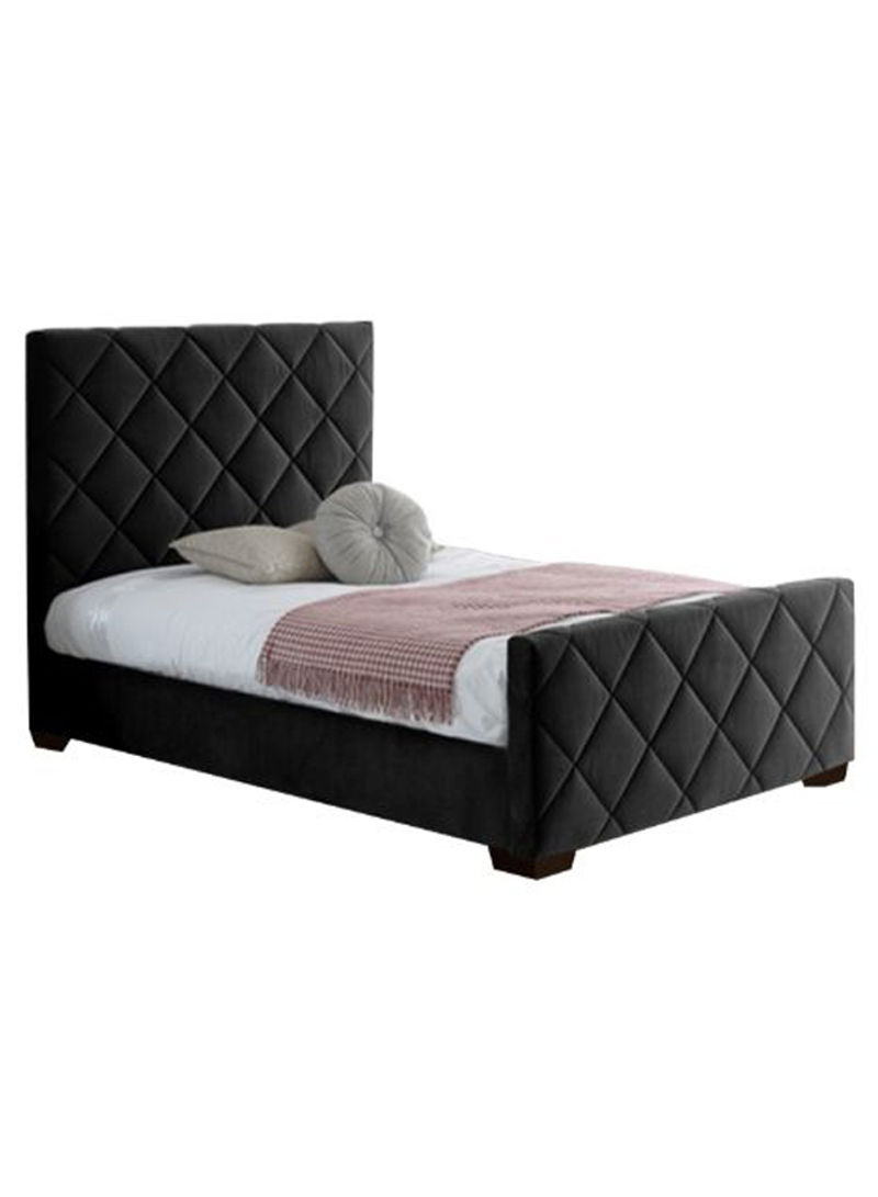 Bed Frame With Mattress Black 200 x 200centimeter