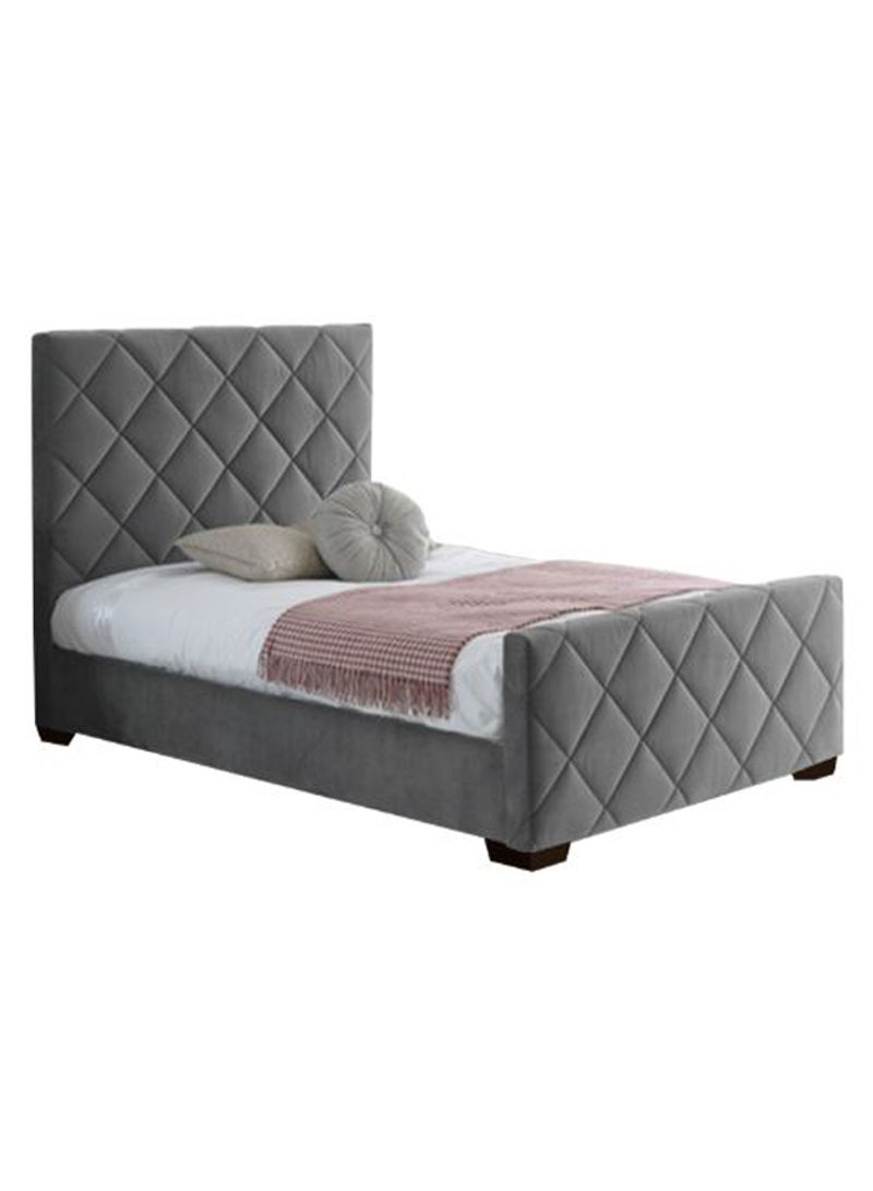 Bed Frame With Mattress Grey 200 x 200centimeter