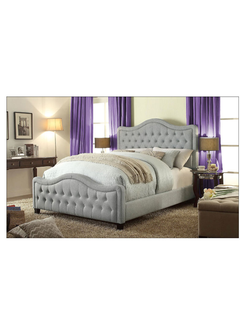 Adella Top Upholstery Bed With Mattress Grey 180 x 200centimeter