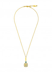 18 Karat Gold Enamel Turquoise Necklace